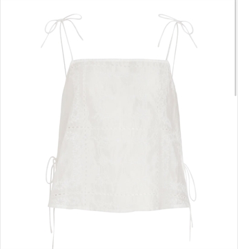 Rouge Edit, Luca Singlet Broderi Top, Birch