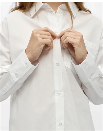 Zia, Relaxed Shirt, White