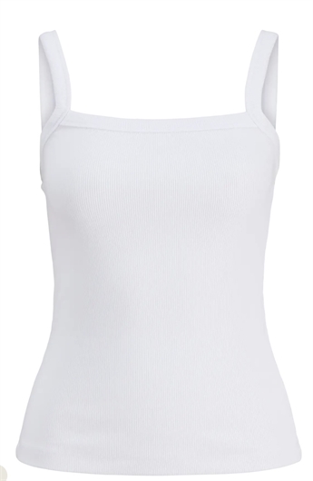 Hailey, Rib Top, White
