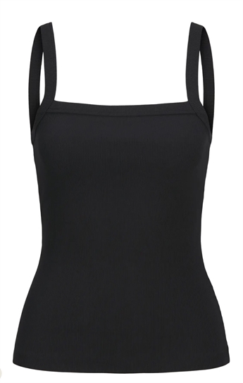 Hailey, Rib Top, Black