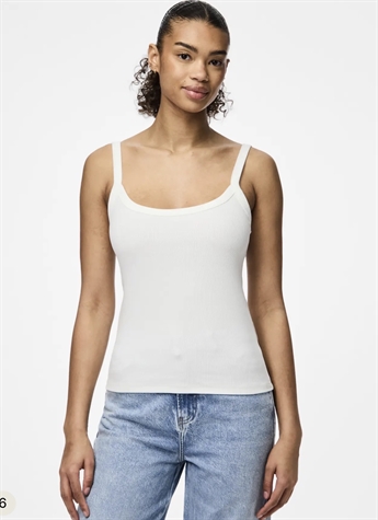 Maja, Singlet Rib Top, White