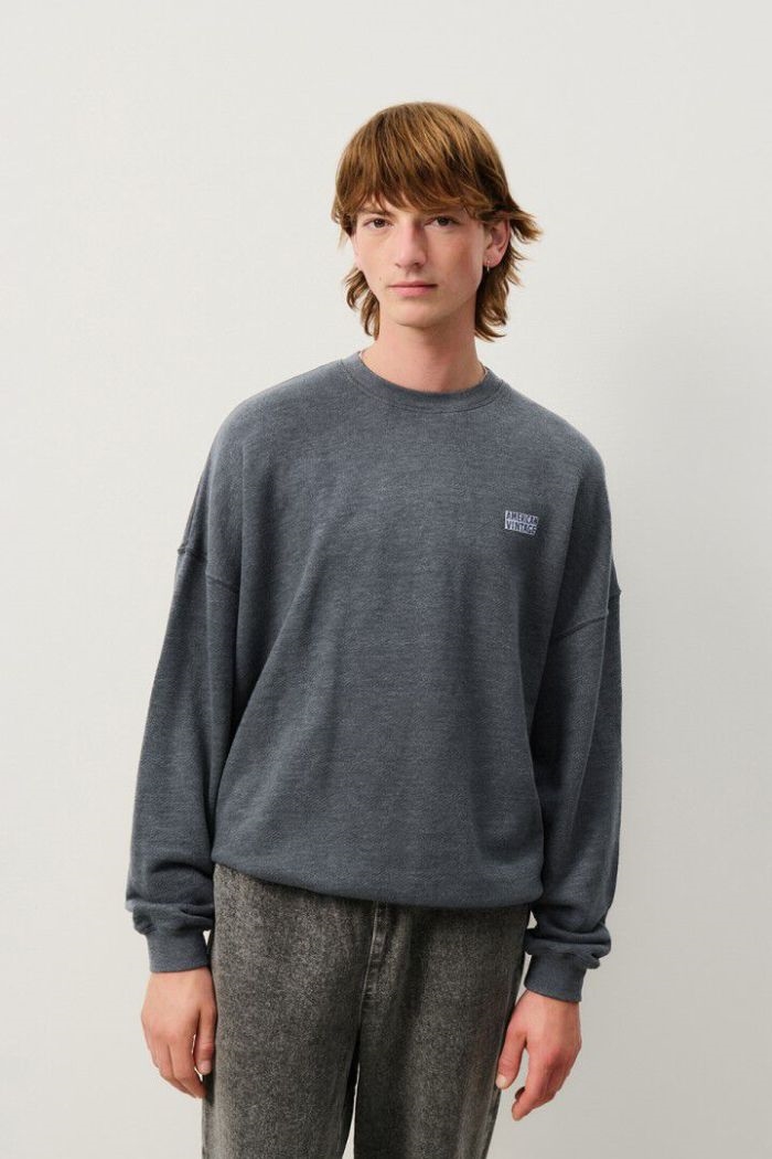 American Vintage, MDOV03A sweatshirt unisex, Carbon