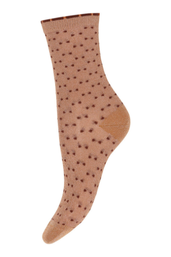 MP Denmark, Bea Glitter socks, Tawny Brown