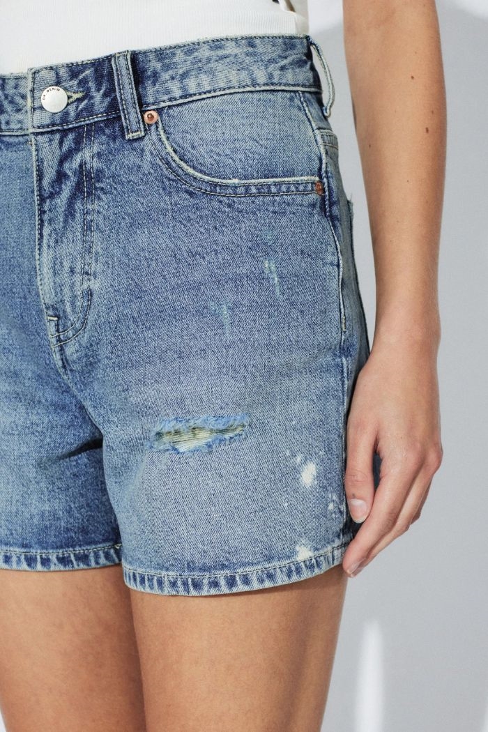 Dr. Denim, Nora shorts, Bay Sky Dirty