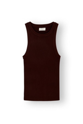 Norr, Sherry, knit tank top, Dark brown
