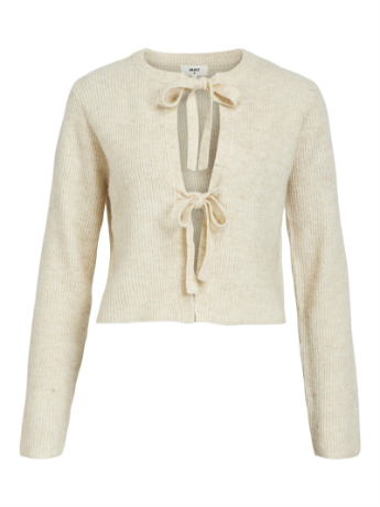 Bow Knit Cardigan, Sandshell