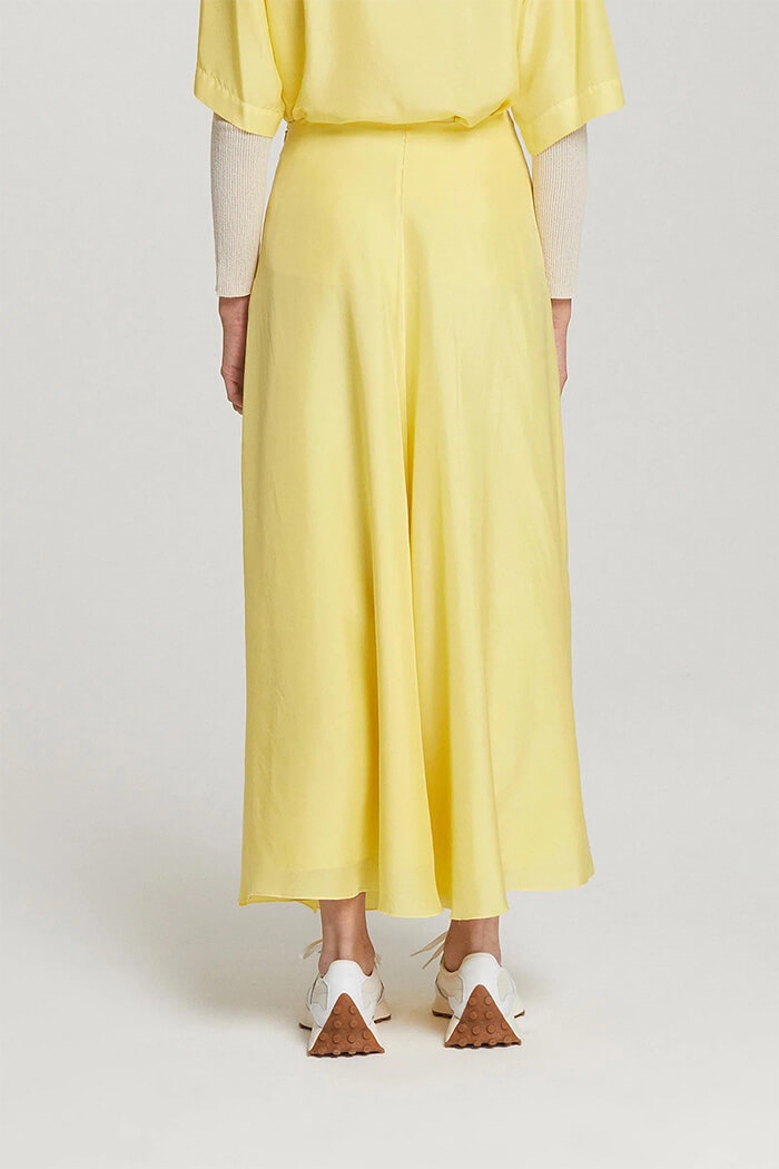 Pomandère, 1170/30193, Silk skirt, Lime
