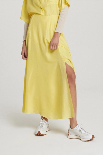 Pomandère, 1170/30193, Silk skirt, Lime
