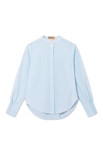 Rue De Tokyo, Samira, shirt, Seersucker stripe, light blue
