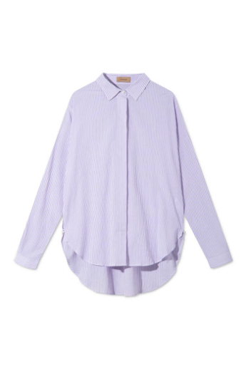 Rue De Tokyo, Shelby, Shirt, Purple/white