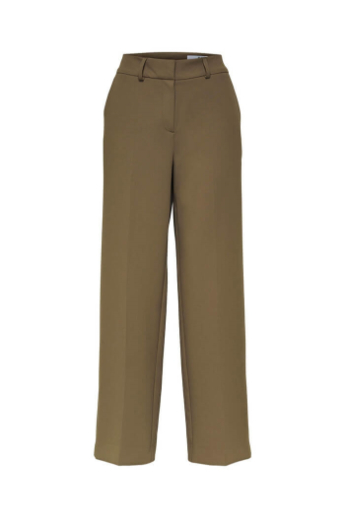 Selected Femme, RITA, Mid waist pants, Pine bark 