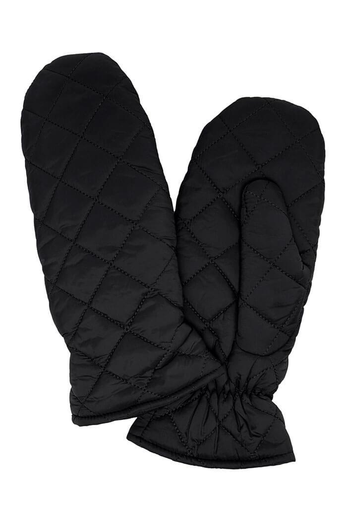 Selected Femme, Amada Padded Mittens, Black