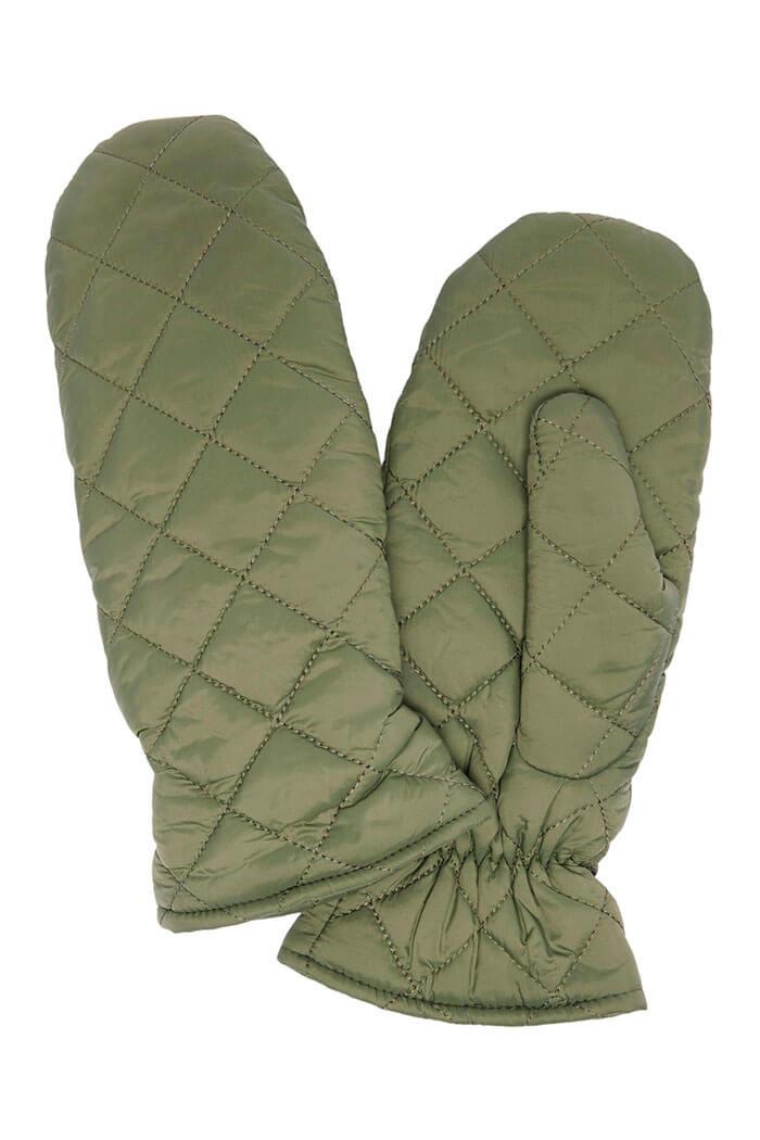 Selected Femme, Amada Padded Mittens, Green