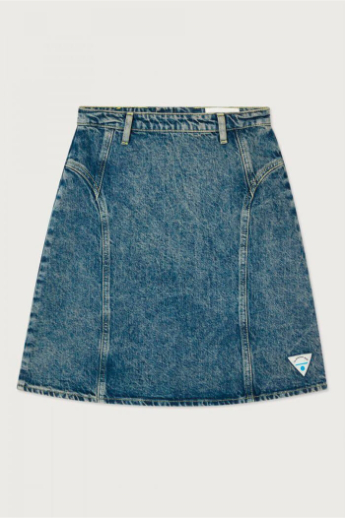 American Vintage, JOY13C, Skirt, Washed dark blue