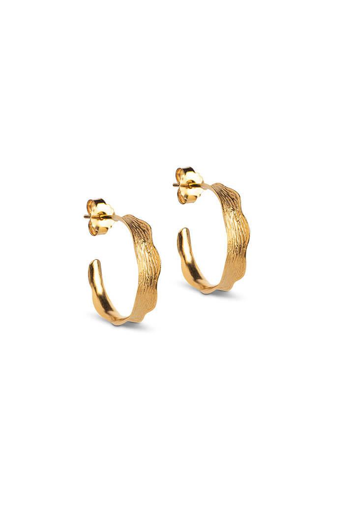 Enamel, Ane Hoops Small, Gold-plated
