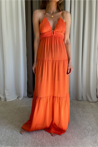 Ba&sh, Waxa, Maxi dress, Orange   