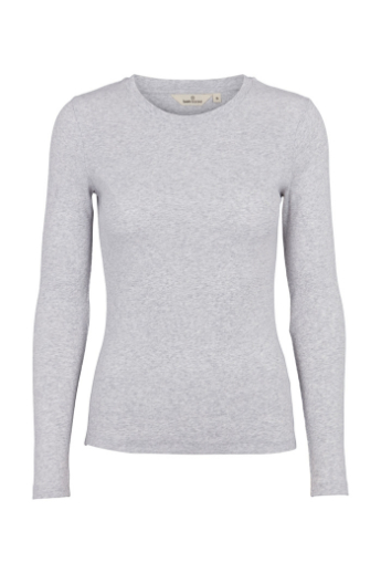 Basic Apparel, Ludmilla, LS tee, Light grey