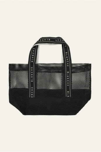 Blanche, Tote logo Bag, Black