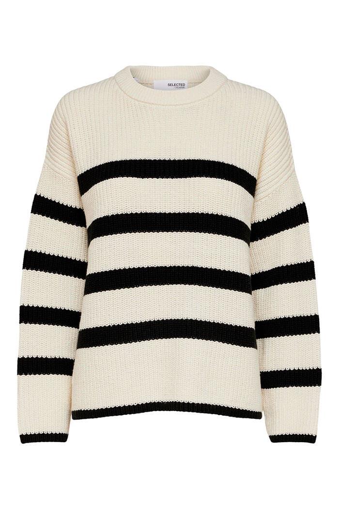 Selected Femme, Bloomie Knit Sweater, Snow White