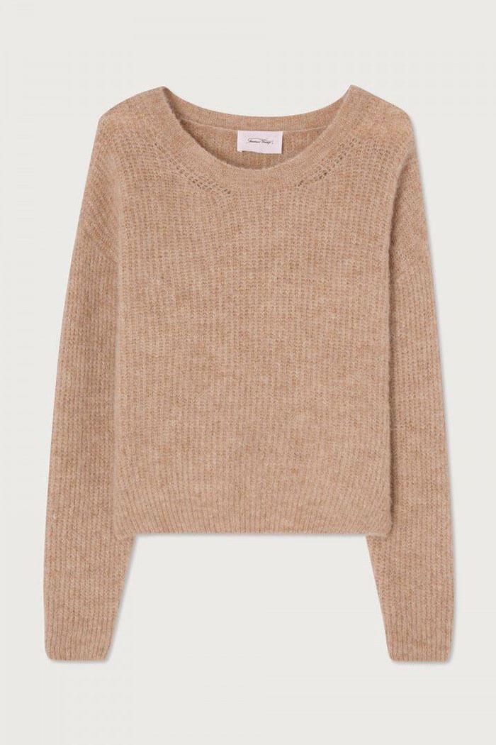 American Vintage, EAST18F Jumper, Beige Melange 