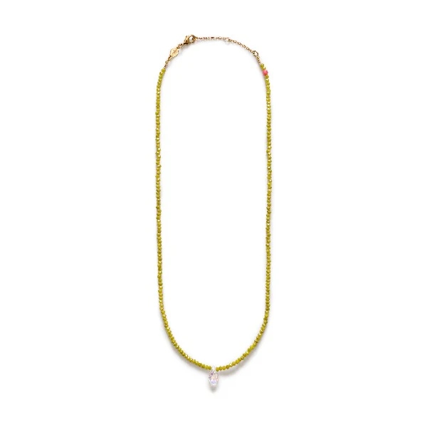Anni Lu, Cactus, Necklace, Pale Olive