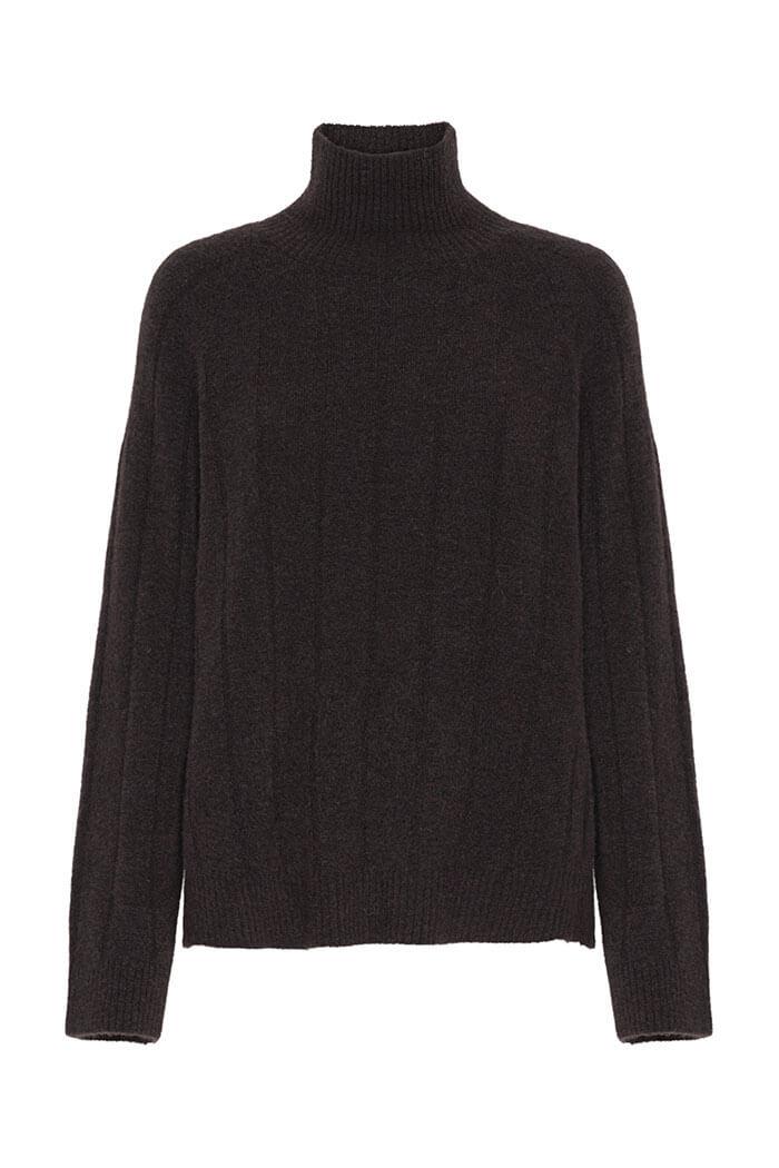  Basic Apparel, Claudine High Neck, Chocolate