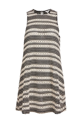 Kathrine Short Dress, Sandshell/Black 