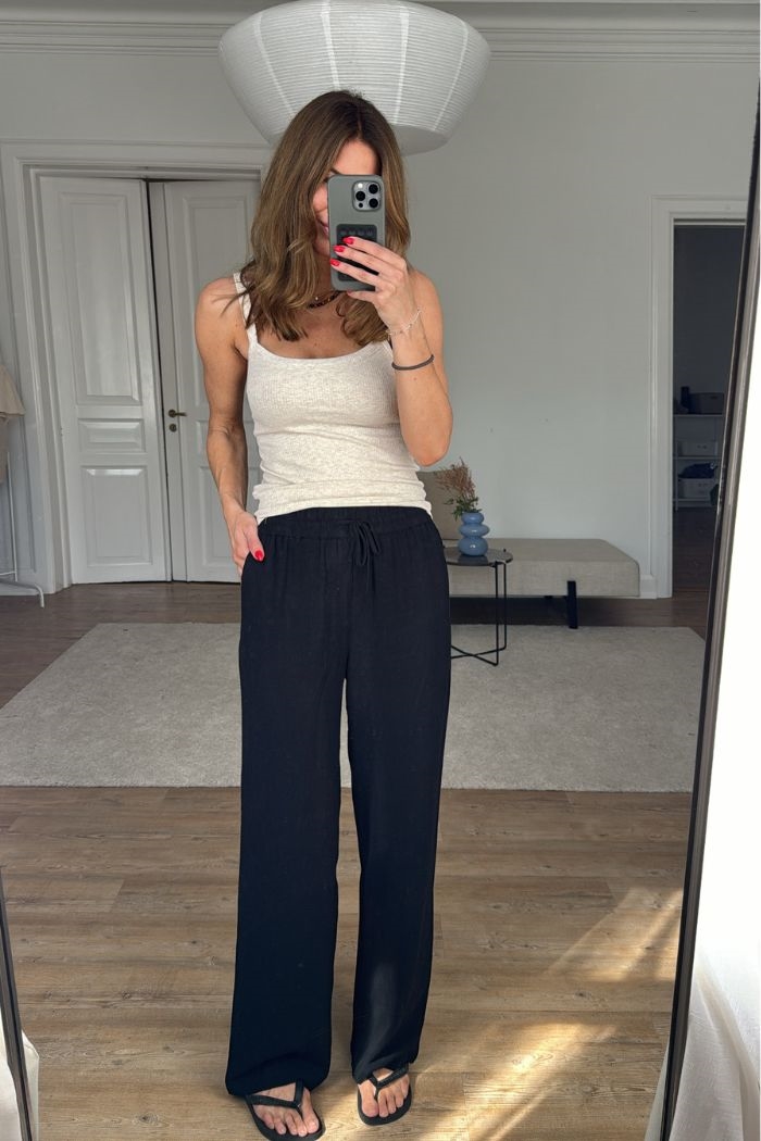 Linen Pants, Black 