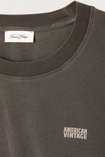 American Vintage, PYM02B, Langærmet t-shirt, Carbone