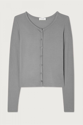 American Vintage, ODY19A, cardigan, heather grey