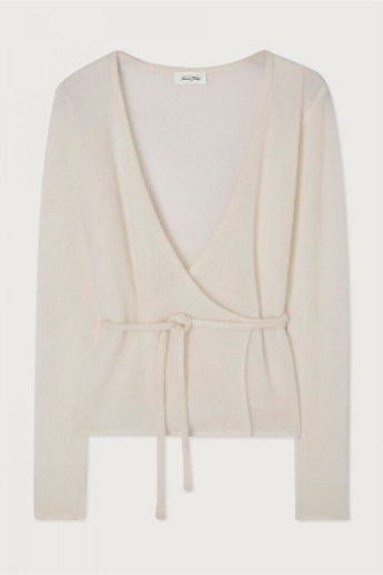 American Vintage, XIN19A, Wrap blouse, Nacre