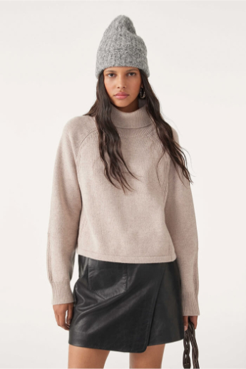 Ba&sh, Mace Turtleneck sweater, Beige