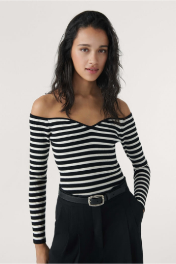 Ba&sh, Owais jumper, Black & white