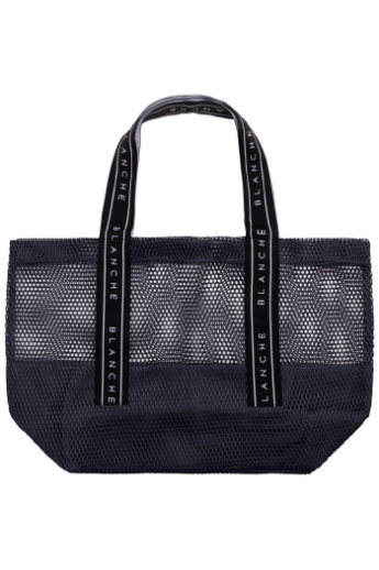 Blanche, Tote logo Bag, Black/beige