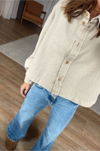 Closed, C94166 logo blouse, Old pine