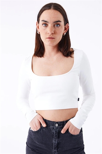 Dr. Denim, Jane top cropped, Off white