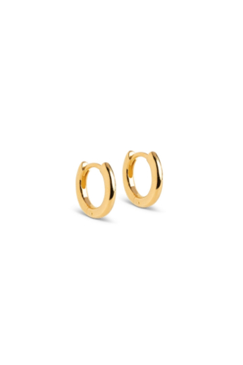 Enamel, Hoops chunky classick gold, 8 mm 