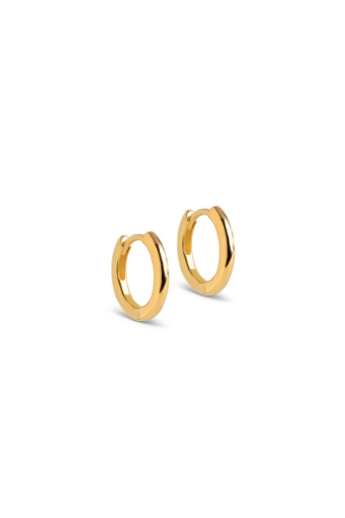 Enamel, Hoops chunky classick gold, 10 mm 