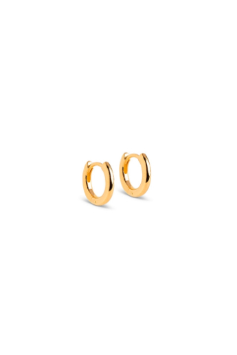 Enamel, Hoops chunky classick gold, 6 mm 
