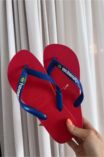Havaianas, Brasil Logo, Klipklapper, Ruby Red