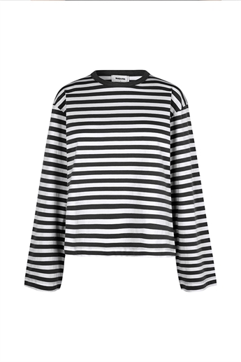 Hellen stripe t-shirt, Black-white