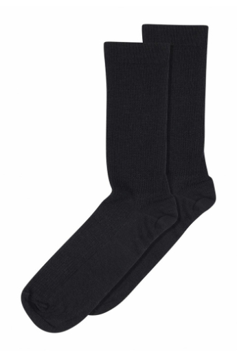 MP Denmark, Fine Wool Rib Socks, Black