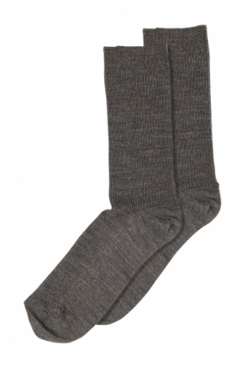 MP Denmark, Fine Wool Rib Socks, Dark Brown