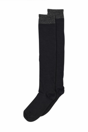 MP Denmark, wool - silk knee socks, black