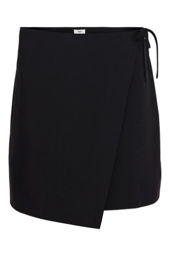 Mini wrap skirt, Black