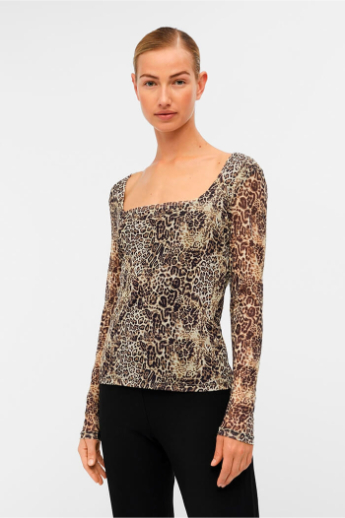 Charlotta Mesh Top, Leo
