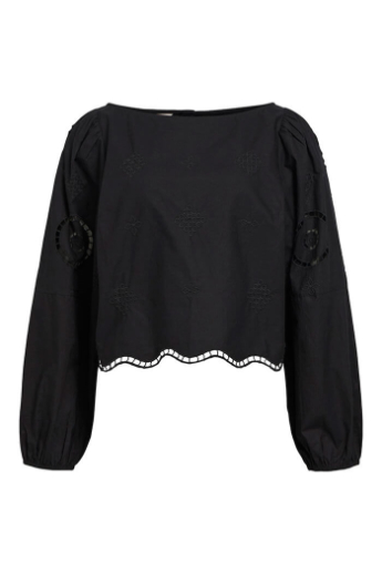Nova L/S short top, black