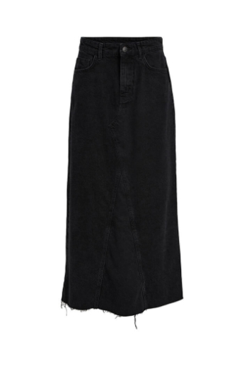 Hailey long denim skirt, Black