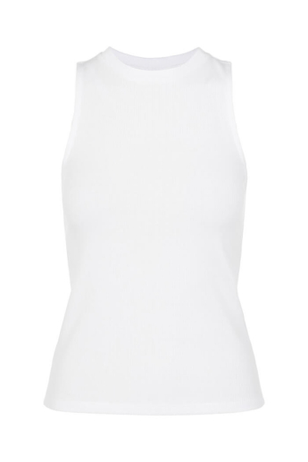 Ribbed, Tank top, White