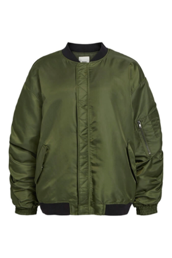 Mary Oversize Bomber Jacket, Green